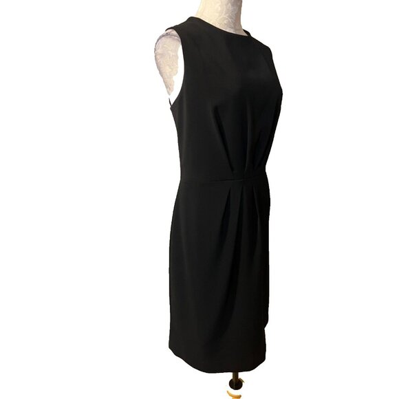 Alex Marie Dress 14 Black Crew Neck Sleeveless Stretch Sheath Career Church - Picture 6 of 9